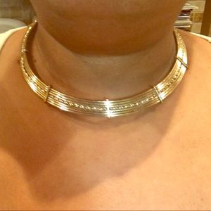 Gold collar necklace